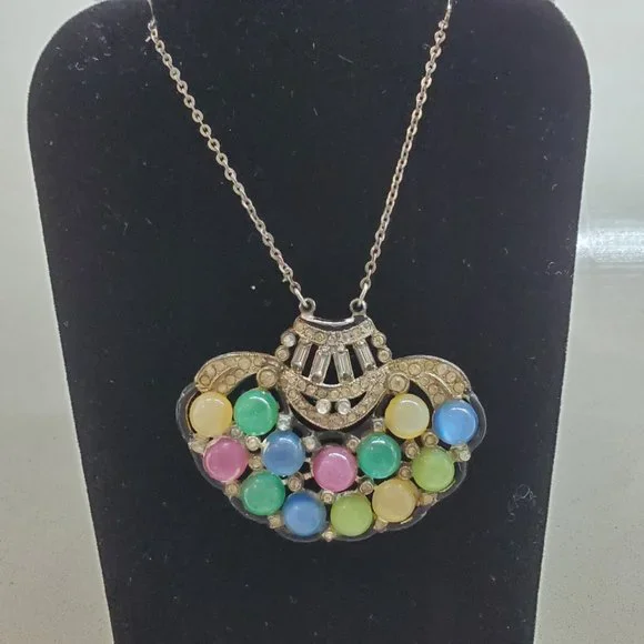 TRUE VINTAGE ART DECO NECKLACE - Picture 2 of 3